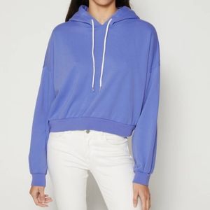 GAP XL Vintage Soft Cropped Hoodie in Alice Blue